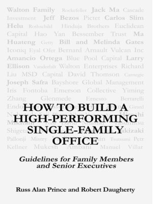 cover image of How to Build a High-Performing Single-Family Office
